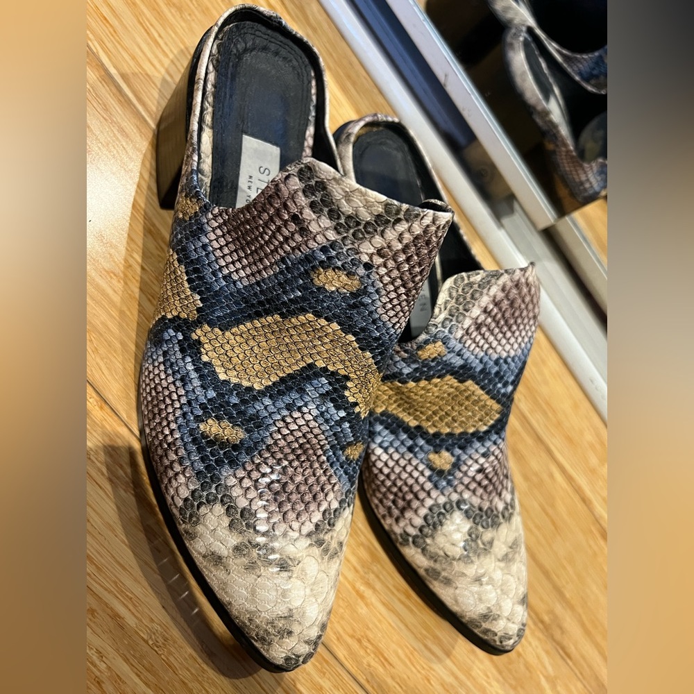 Steven genuine leather mules